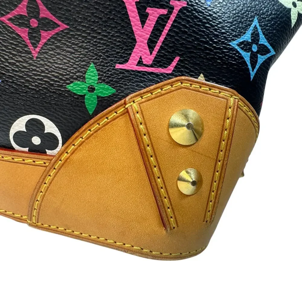 Louis Vuitton Murakami Sharleen Bag MM Multicolor Monogram tote Vintage Noir LV - Picture 11 of 15